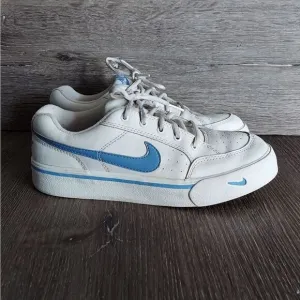 Vintage Nike Sneakers White &amp; Blue Size 5.5Y