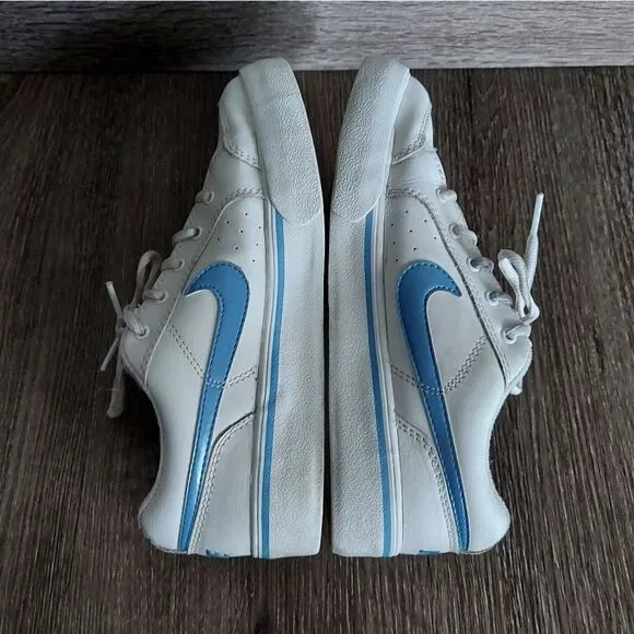 Vintage Nike Sneakers White &amp; Blue Size 5.5Y