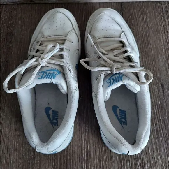 Vintage Nike Sneakers White &amp; Blue Size 5.5Y