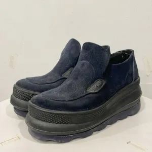 Vintage Nobox 9&amp;Co Y2K 90s Women Shoes Platform Loafers Women Sz 6 Suede Blue