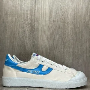 Vintage Pro-Specs Shoes Mens Size 8.5 Low Top Casual Canvas Sneakers Off White