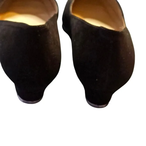 Vintage Trotters Sarah Womens Black Suede Low Heels Size 8.5M