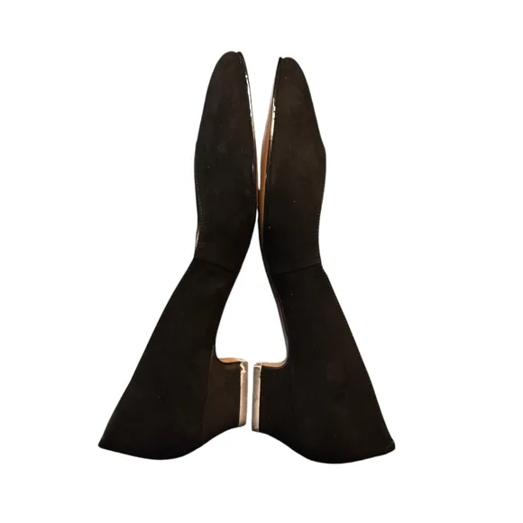 Vintage Trotters Sarah Womens Black Suede Low Heels Size 8.5M