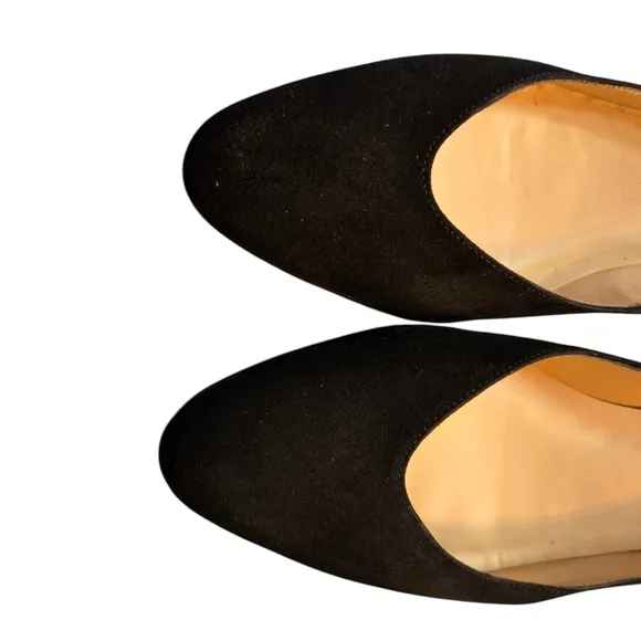 Vintage Trotters Sarah Womens Black Suede Low Heels Size 8.5M