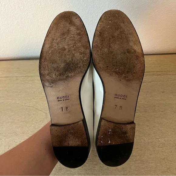 Vintage White Gucci Loafers