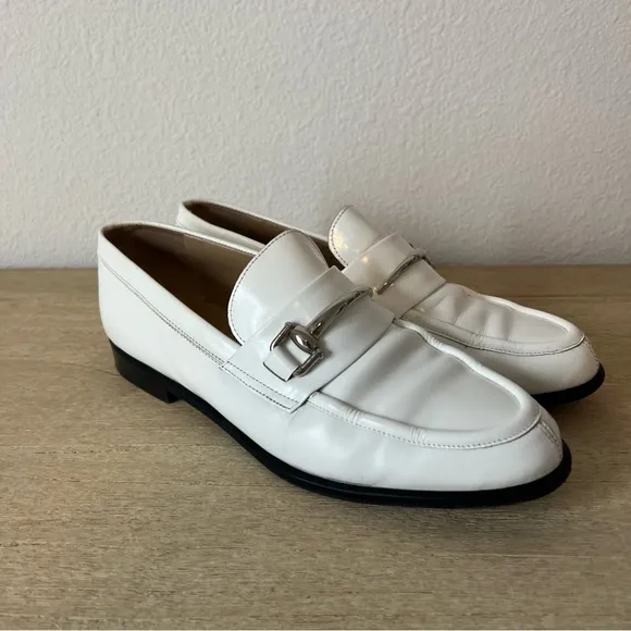 Vintage White Gucci Loafers