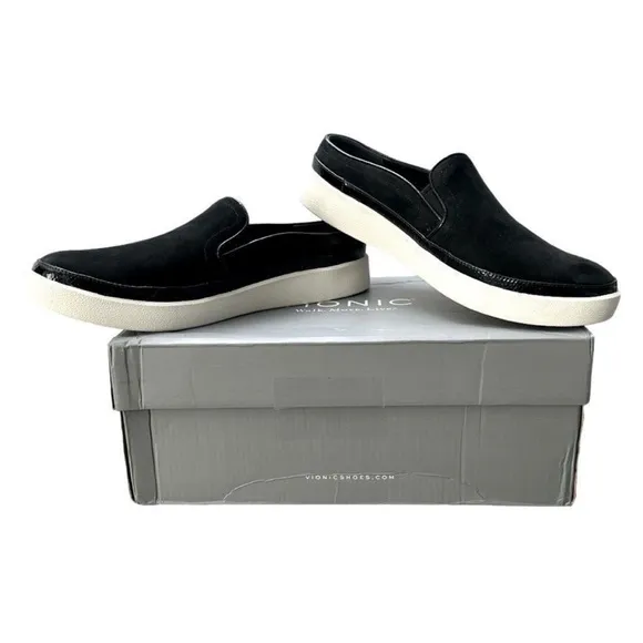 Vionic Essence Effortless Mule Sneaker Slip-On Shoes Black Women’s Size 7.5