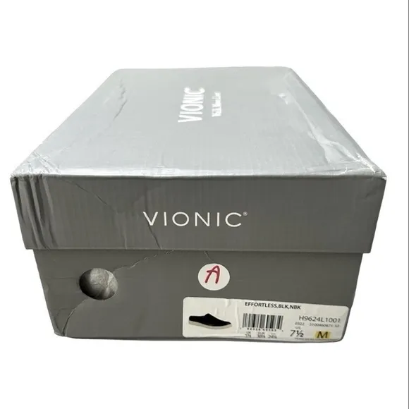 Vionic Essence Effortless Mule Sneaker Slip-On Shoes Black Women’s Size 7.5