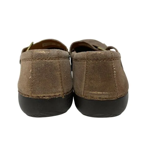 Vionic Goleta Mary Jane Comfort Flats Womens Sz 9.5 Bronze Metallic Shoes