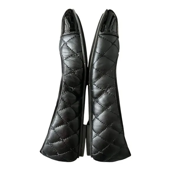 Vionic Shoes Desiree Ballet Flats Womens Size 8 39 Slip-On Quilted Leather Black