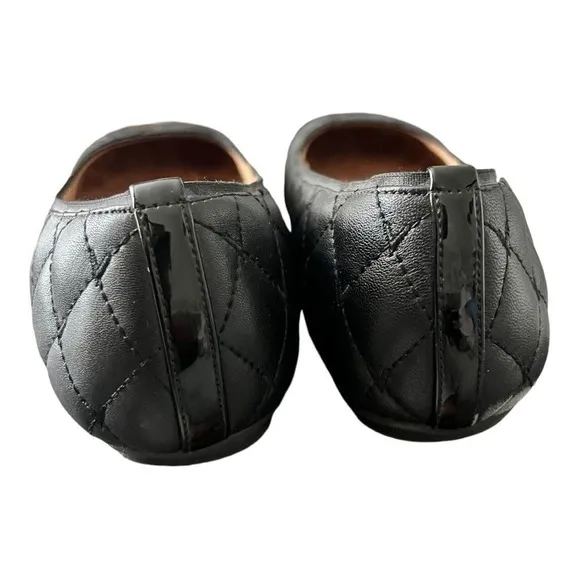 Vionic Shoes Desiree Ballet Flats Womens Size 8 39 Slip-On Quilted Leather Black
