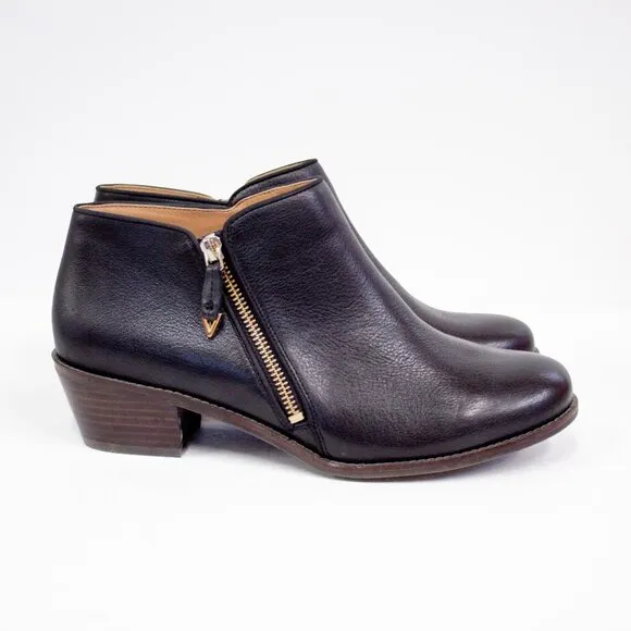 Vionic Shoes | Vionic Ankle Dress Boot Size 9.5 ~Jolene~ Black Leather Booties