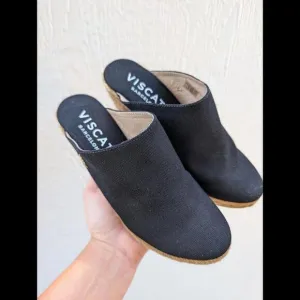 Viscata Barcelona Black Espadrilles Wedges Heels Shoes Women's Size 38 US 7.5