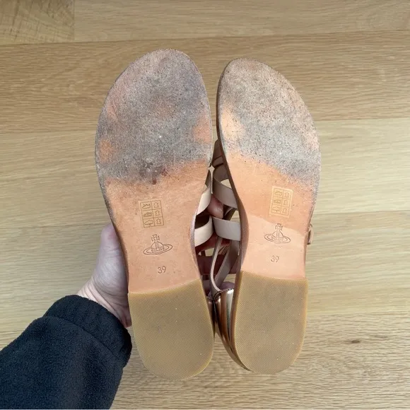 Vivienne Westwood Anglomania Michelle Rose Gold Sandals