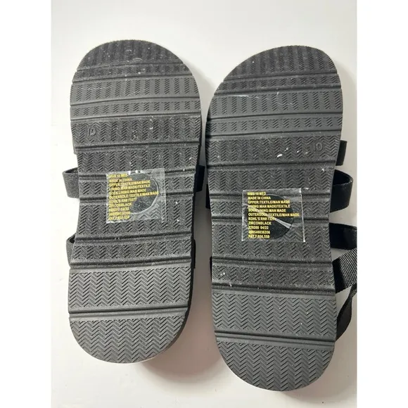Vs Elegant Black Sandals with Crystal Embellishments