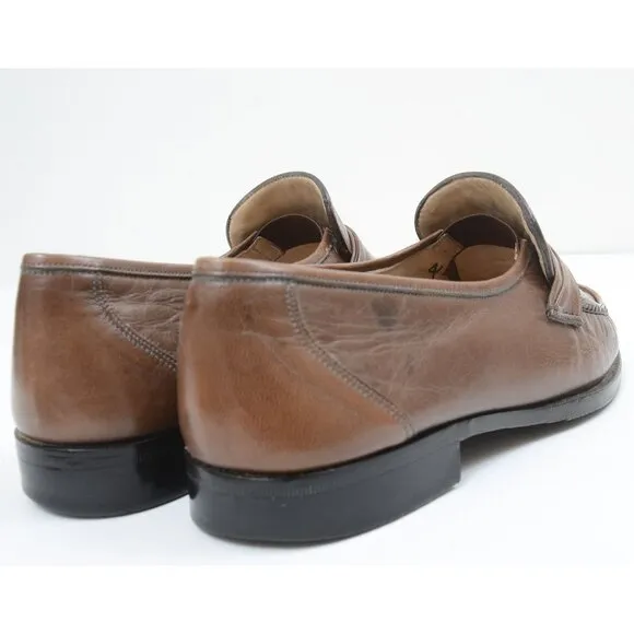VTG Bally of Switzerland Men's 8 Leather Slip On Loafer Office Preppy Shoes Old