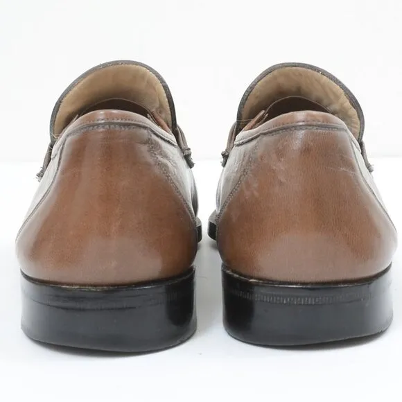 VTG Bally of Switzerland Men's 8 Leather Slip On Loafer Office Preppy Shoes Old