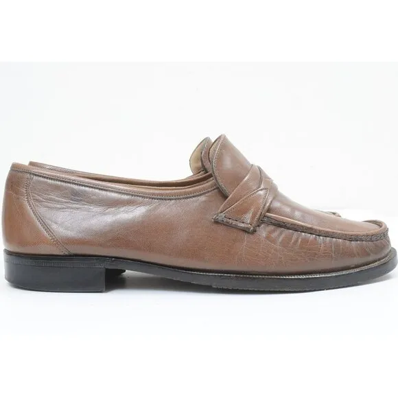 VTG Bally of Switzerland Men's 8 Leather Slip On Loafer Office Preppy Shoes Old