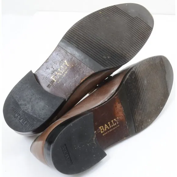 VTG Bally of Switzerland Men's 8 Leather Slip On Loafer Office Preppy Shoes Old