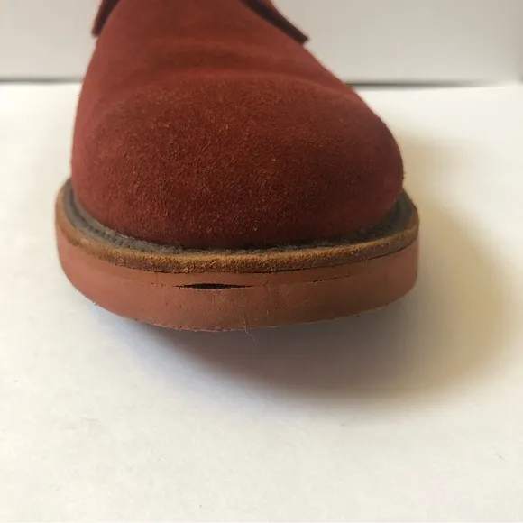 WALK-OVER Geo E. Keith 10 Vintage Lace Up Red Suede Oxford Retro Derby Shoes USA