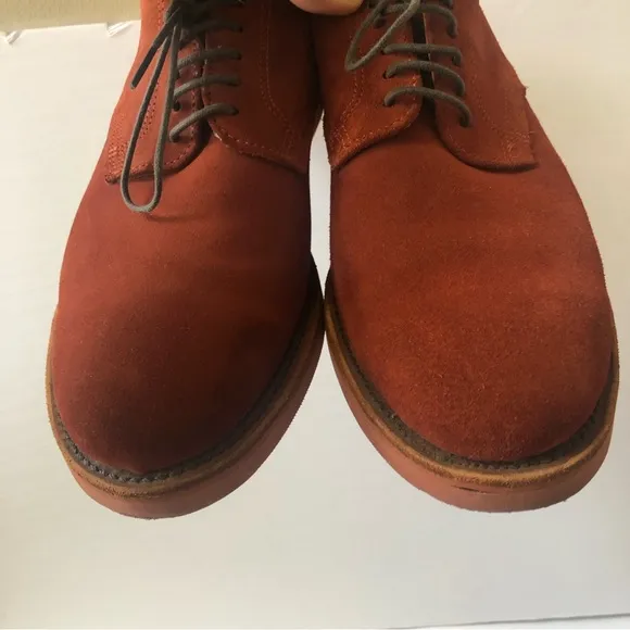 WALK-OVER Geo E. Keith 10 Vintage Lace Up Red Suede Oxford Retro Derby Shoes USA