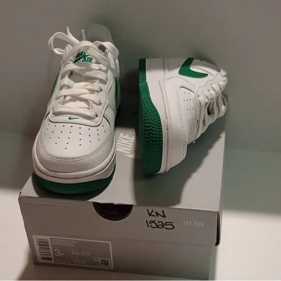 White and Green Air Sneakers