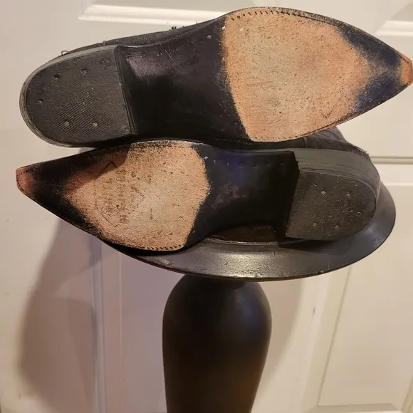 White Diamond Boots Size 8 Hand Made