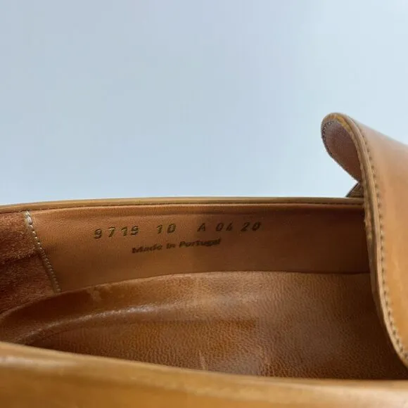 Wolf &amp; Shepherd Dress Shoes Size 10 Mens Cognac Brown Leather Penny Loafers