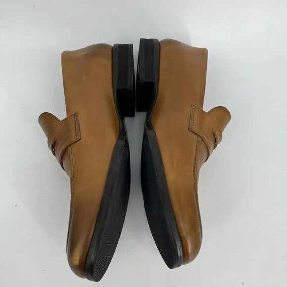 Wolf &amp; Shepherd Dress Shoes Size 10 Mens Cognac Brown Leather Penny Loafers