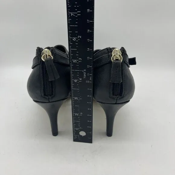 Women's Bella Vita Dylan Cut out Heels Black Leather Shoes 7 1/2 EUC