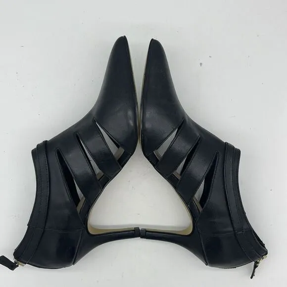 Women's Bella Vita Dylan Cut out Heels Black Leather Shoes 7 1/2 EUC