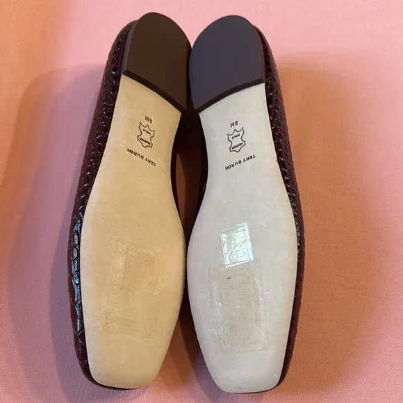 Women's Burgundy Leather Flats