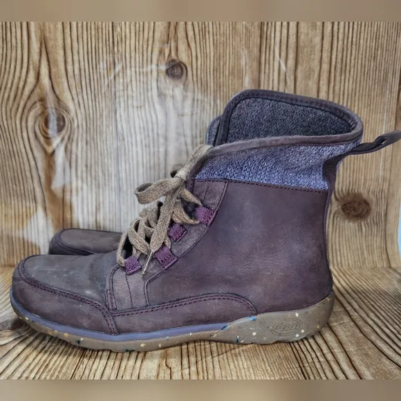 Womens‎ Chaco Barbary Boots Mahogany Size 7.5
