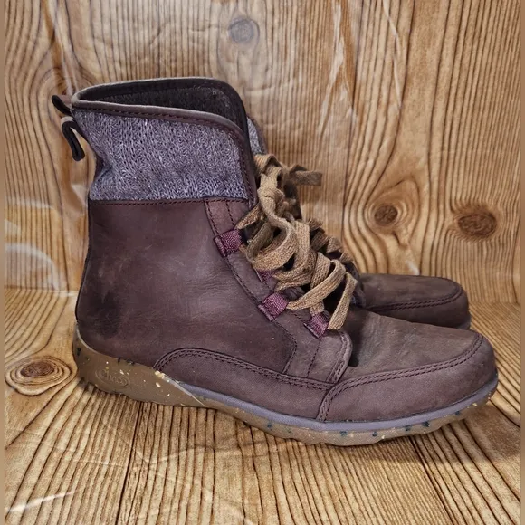 Womens‎ Chaco Barbary Boots Mahogany Size 7.5