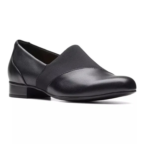 Women's Clarks Juliet Gem Leather Slip-on Shoes - Black - 7 - NWOT