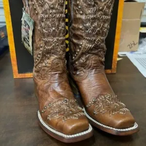 Women's Corral Brown Multi Metallic Square Toe Boots