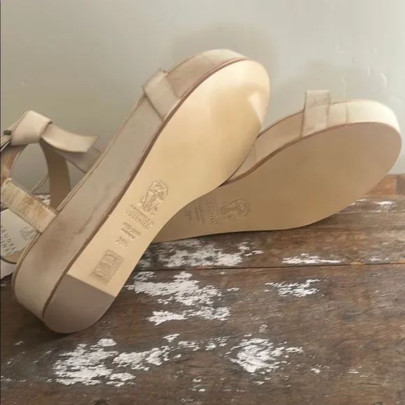 Women's Cream Platform Sandals