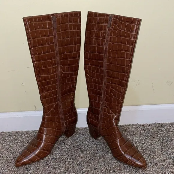 Womens New Naturalizer Melanie Brown Croco Boots