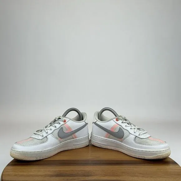 Womens‎ Nike Air Force 1 LV8 GS White Casual Hyper Crimson Sneakers Shoes Size 7
