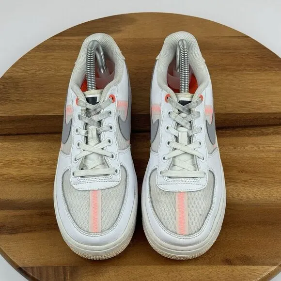 Womens‎ Nike Air Force 1 LV8 GS White Casual Hyper Crimson Sneakers Shoes Size 7