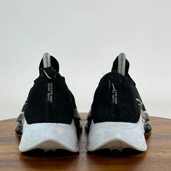Womens‎ Nike Air Zoom Tempo Next% Flyknit Black Athletic Running Shoes Size 9 M
