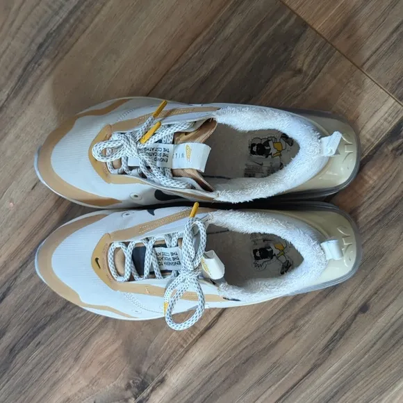 Women's Size 9 Nike Wild Air Max Sneakers. Tan And Golden Yellow Sneakers.