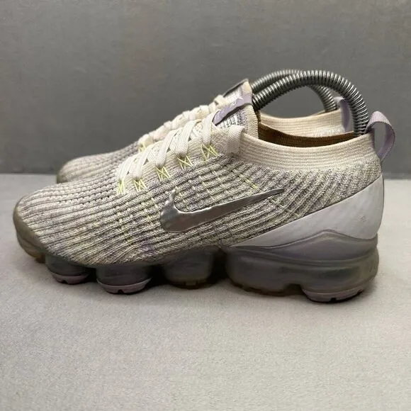 Womens Size 8 Nike Air VaporMax Flyknit 3 Shoes True White Running Sneakers