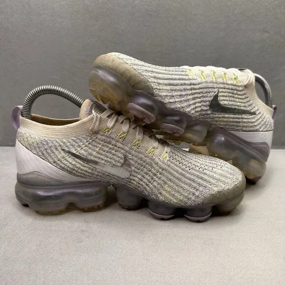 Womens Size 8 Nike Air VaporMax Flyknit 3 Shoes True White Running Sneakers