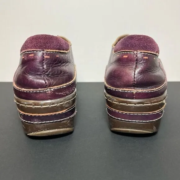 Womens SPRING STEP L'Artiste Burbank Purple Slip On Clogs / Size 7.5-8 EU 38