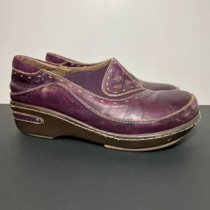 Womens SPRING STEP L'Artiste Burbank Purple Slip On Clogs / Size 7.5-8 EU 38