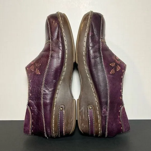 Womens SPRING STEP L'Artiste Burbank Purple Slip On Clogs / Size 7.5-8 EU 38