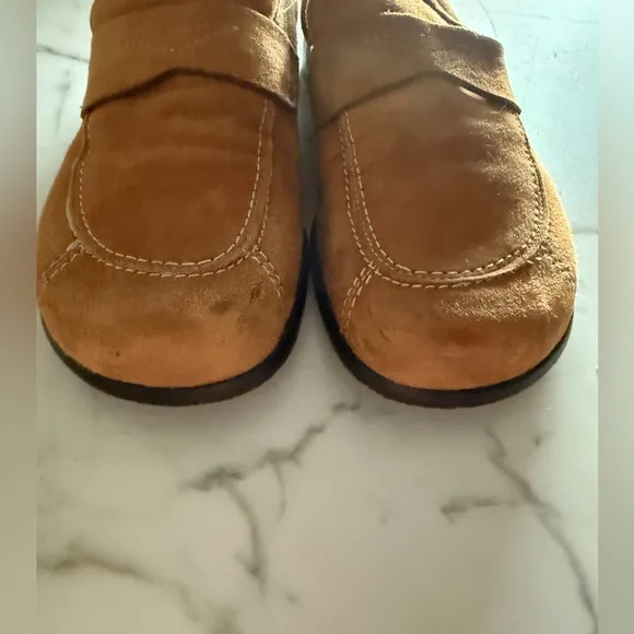 Women’s Vintage Donald J. Plainer brown suede loafers shoes size 7