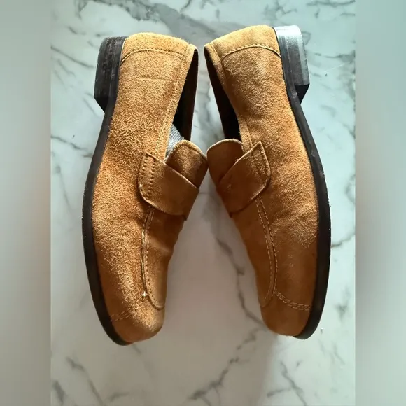 Women’s Vintage Donald J. Plainer brown suede loafers shoes size 7