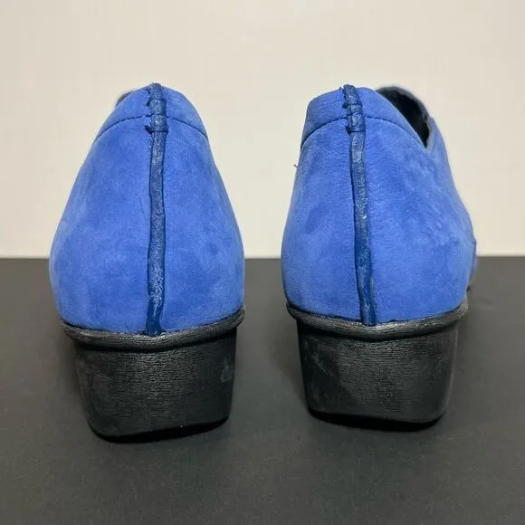 Womens DANSKO Lynn Blue Nubuck Leather Slip On Shoes / Size 7.5-8 / EU 38